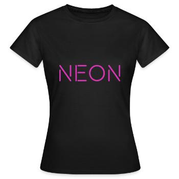 logo néon - T-shirt Femme - noir - Devant - AI Model Female 172 dark (172cm)