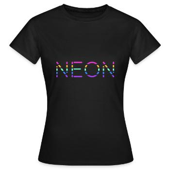 logo néon - T-shirt Femme - noir - Devant - AI Model Female 172 dark (172cm)