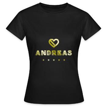 Andreas Herz - Frauen T-Shirt - Schwarz - Vorne - AI Model Female 172 dark (172cm)
