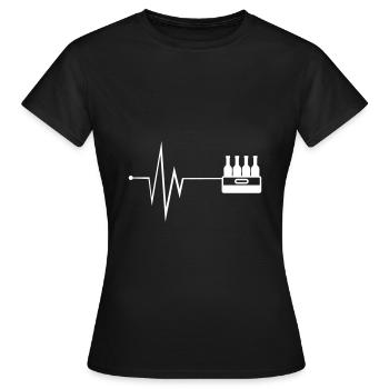 Caisse de bouteille de bière puls - T-shirt Femme - noir - Devant - AI Model Female 172 dark (172cm)