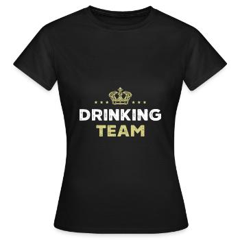 Équipe de consommation d’alcool - T-shirt Femme - noir - Devant - AI Model Female 172 dark (172cm)