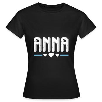 Anna - Frauen T-Shirt - Schwarz - Vorne - AI Model Female 172 dark (172cm)