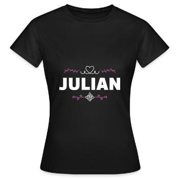 Julian - Frauen T-Shirt - Schwarz - Vorne - AI Model Female 172 dark (172cm)