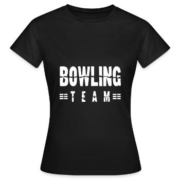 Bowling Team - Frauen T-Shirt - Schwarz - Vorne - AI Model Female 172 dark (172cm)