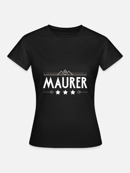 Maurer Beruf - Frauen T-Shirt - Schwarz