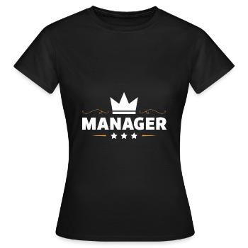 Métier de manager - T-shirt Femme - noir - Devant - AI Model Female 172 dark (172cm)