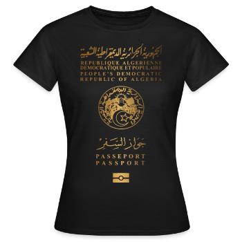 Algerische Pass - Frauen T-Shirt - Schwarz - Vorne - AI Model Female 172 dark (172cm)