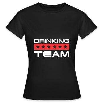 Équipage de consommation d’alcool - T-shirt Femme - noir - Devant - AI Model Female 172 dark (172cm)