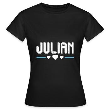 Julian - Frauen T-Shirt - Schwarz - Vorne - AI Model Female 172 dark (172cm)