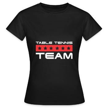 Table Tennis Crew - Frauen T-Shirt - Schwarz - Vorne - AI Model Female 172 dark (172cm)