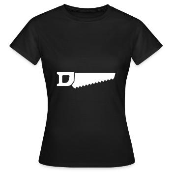 Icône de scie - T-shirt Femme - noir - Devant - AI Model Female 172 dark (172cm)