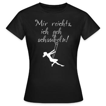 J’en ai assez, je vais me balancer! - T-shirt Femme - noir - Devant - AI Model Female 172 dark (172cm)