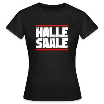Hall Saale - T-shirt Femme - noir - Devant - AI Model Female 172 dark (172cm)
