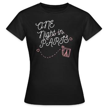 One Night in PARIS - Frauen T-Shirt - Schwarz - Vorne - AI Model Female 172 dark (172cm)