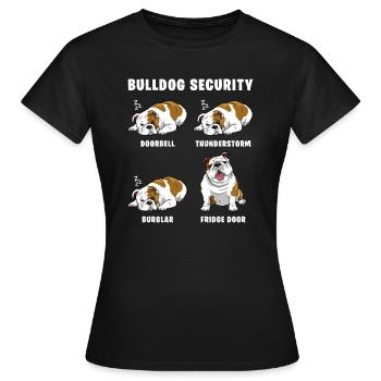 Bulldogge Sicherheit - Frauen T-Shirt - Schwarz - Vorne - AI Model Female 172 dark (172cm)