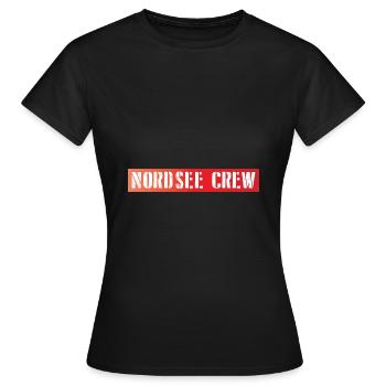 Équipage de la mer du Nord - T-shirt Femme - noir - Devant - AI Model Female 172 dark (172cm)