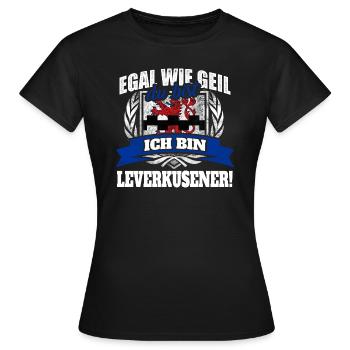 Leverkusener Leverkusen Leverkusenerin Geschenk - Frauen T-Shirt - Schwarz - Vorne - AI Model Female 172 dark (172cm)