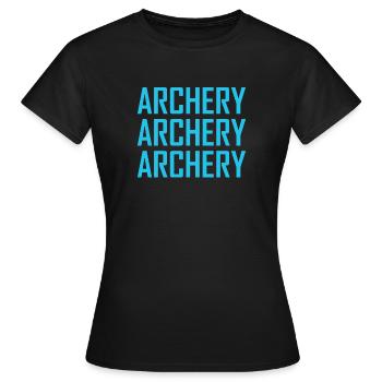 Tir à l'arc tir à l'arc tir à l'arc - T-shirt Femme - noir - Devant - AI Model Female 172 dark (172cm)
