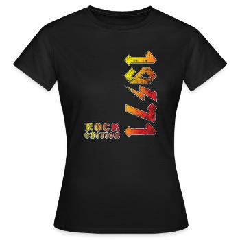 Geburtstag Rock Edition 1971 - Frauen T-Shirt - Schwarz - Vorne - AI Model Female 172 dark (172cm)