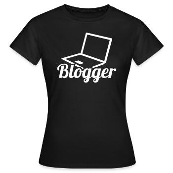 Blogger - T-shirt Femme - noir - Devant - AI Model Female 172 dark (172cm)