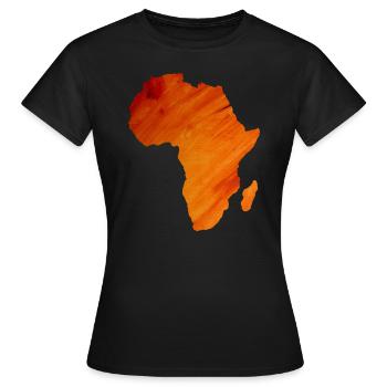 Karte von Afrika - Frauen T-Shirt - Schwarz - Vorne - AI Model Female 172 dark (172cm)