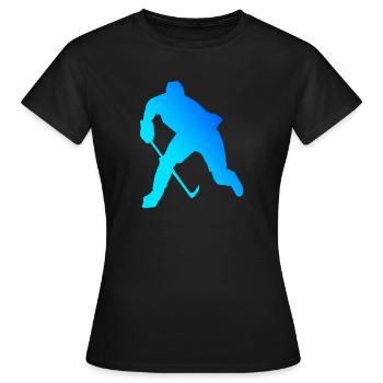 Damen Eishockey spielen Eishockeyspieler - Frauen T-Shirt - Schwarz - Vorne - AI Model Female 172 dark (172cm)