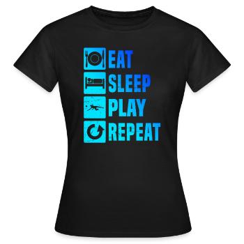 Joueurs de volley-ball Joueurs de volley-ball - T-shirt Femme - noir - Devant - AI Model Female 172 dark (172cm)