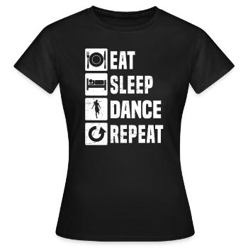 Shuffledancer Shuffle Dance Dance Pour Hommes - T-shirt Femme - noir - Devant - AI Model Female 172 dark (172cm)