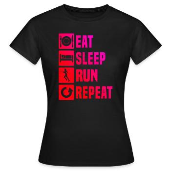Fitness Course à pied Hommes Course de Jogging Femmes - T-shirt Femme - noir - Devant - AI Model Female 172 dark (172cm)