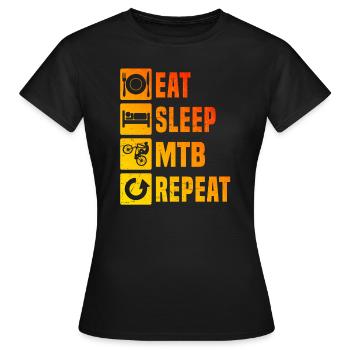 Cyclistes Cyclistes Vététistes Vététistes Vététistes - T-shirt Femme - noir - Devant - AI Model Female 172 dark (172cm)