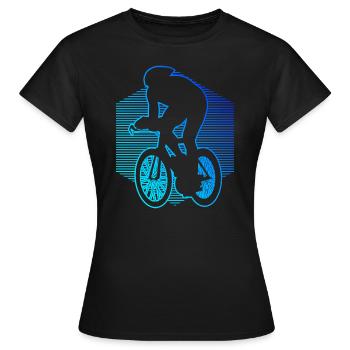 Courses de vélo de route cyclisme cyclistes de course hommes - T-shirt Femme - noir - Devant - AI Model Female 172 dark (172cm)