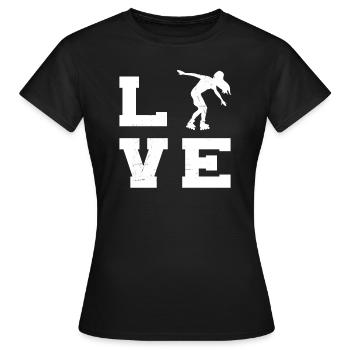 Women's Roller Skating Roller Skating Roller Skates - Women's T-Shirt - black - Front - AI Model Female 172 dark (172cm)