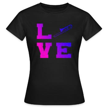 Cuivre Tromboniste Tromboniste - T-shirt Femme - noir - Devant - AI Model Female 172 dark (172cm)