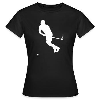 Hockey Floorball Unihockeyspielen Innebandy - Frauen T-Shirt - Schwarz - Vorne - AI Model Female 172 dark (172cm)