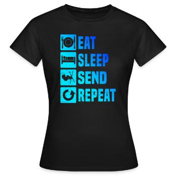 Ski Freestyle Slopestyle Ski Jumping Herren - Frauen T-Shirt - Schwarz - Vorne - AI Model Female 172 dark (172cm)