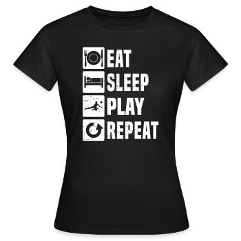Volleyball Volleyball Volleyball Women's Volleyball - Women's T-Shirt - black - Front - AI Model Female 172 dark (172cm)
