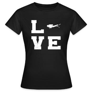 Scuba Diver Herren Scuba Tauchen Scuba Taucher - Frauen T-Shirt - Schwarz - Vorne - AI Model Female 172 dark (172cm)