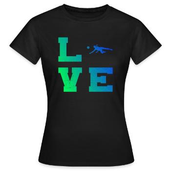 Volleyball Men's Volleyball Volleyball Volleyball - Women's T-Shirt - black - Front - AI Model Female 172 dark (172cm)