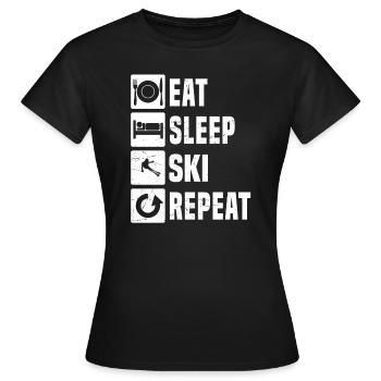Freestyle Skifahrer Ski Wintersport Skiing - Frauen T-Shirt - Schwarz - Vorne - AI Model Female 172 dark (172cm)