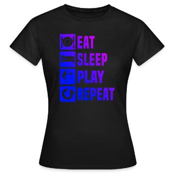 Tennis spielen Tennisspieler Damen Tennisspielen - Frauen T-Shirt - Schwarz - Vorne - AI Model Female 172 dark (172cm)