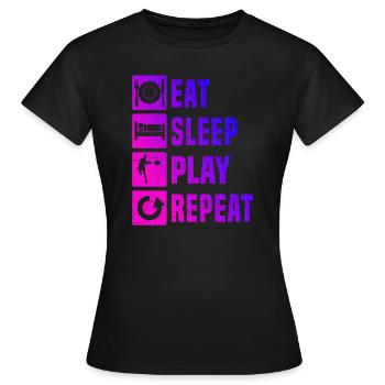 Tennis Tennisspieler Herren Damen Tennis spielen - Frauen T-Shirt - Schwarz - Vorne - AI Model Female 172 dark (172cm)