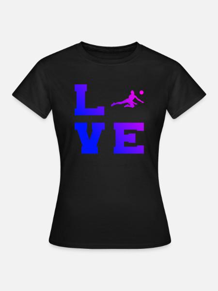 Volley-ball joueur Volley-ball Jouant au volley-ball - T-shirt Femme - noir