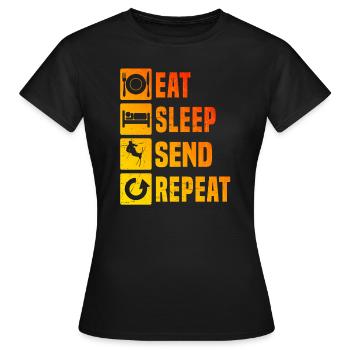 Ski Jumping Ski Freestyle Slopestyle Damen - Frauen T-Shirt - Schwarz - Vorne - AI Model Female 172 dark (172cm)