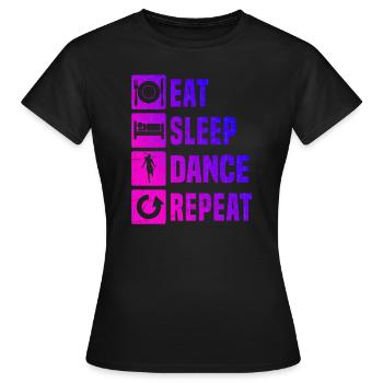 Shuffle Girl Shuffle Danse Hommes Shuffle Boy - T-shirt Femme - noir - Devant - AI Model Female 172 dark (172cm)