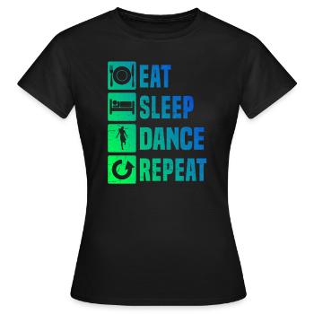 Melbourne Shuffle Shuffle Fille Shuffel - T-shirt Femme - noir - Devant - AI Model Female 172 dark (172cm)