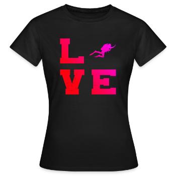Scuba Tauchen Diving Scuba Taucher Scuba Diver - Frauen T-Shirt - Schwarz - Vorne - AI Model Female 172 dark (172cm)