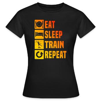 Entraînement physique masculin féminin Aérobic Aérobic - T-shirt Femme - noir - Devant - AI Model Female 172 dark (172cm)