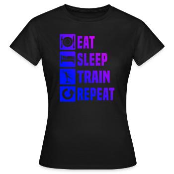 Krafttraining Aerobic Herren Damen Aerobic - Frauen T-Shirt - Schwarz - Vorne - AI Model Female 172 dark (172cm)