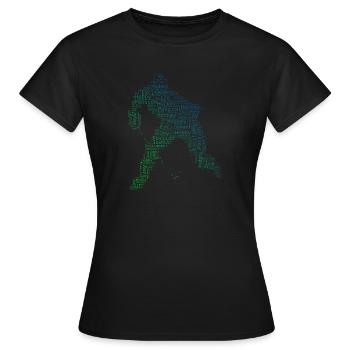 Eishockey Eishockey Spieler Damen Eishockey spiele - Frauen T-Shirt - Schwarz - Vorne - AI Model Female 172 dark (172cm)