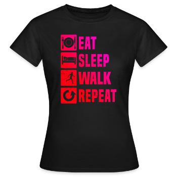 Damen Nordic Walking Walken Walker Nordic Walker - Frauen T-Shirt - Schwarz - Vorne - AI Model Female 172 dark (172cm)